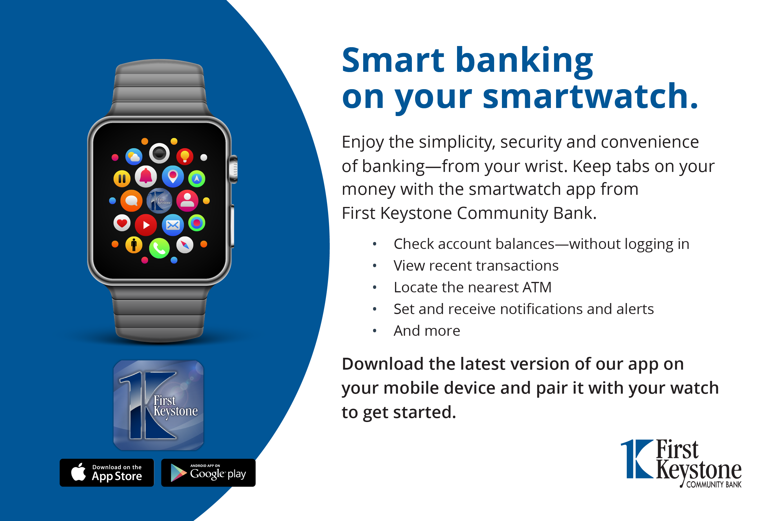 Smart banking on your smartwatch.