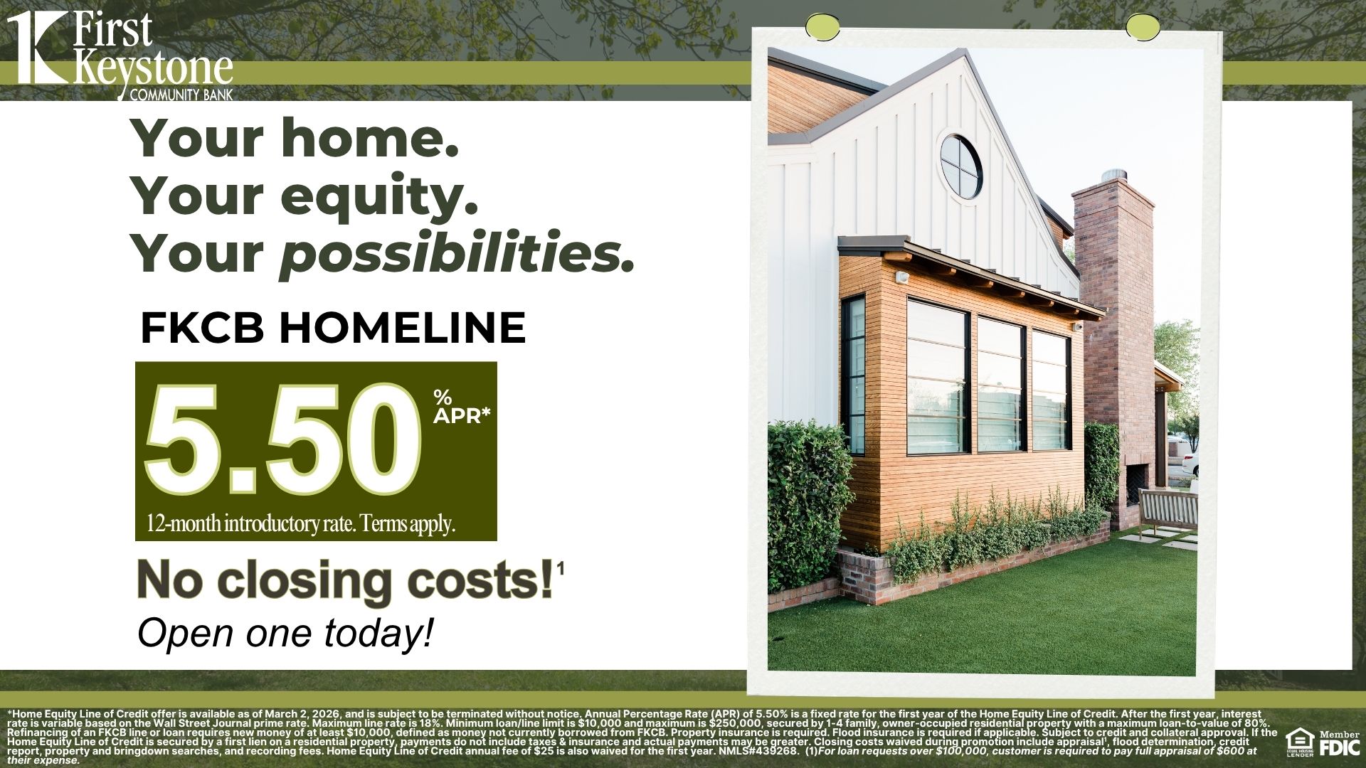 FKCB HELOC Promotional Advertisement