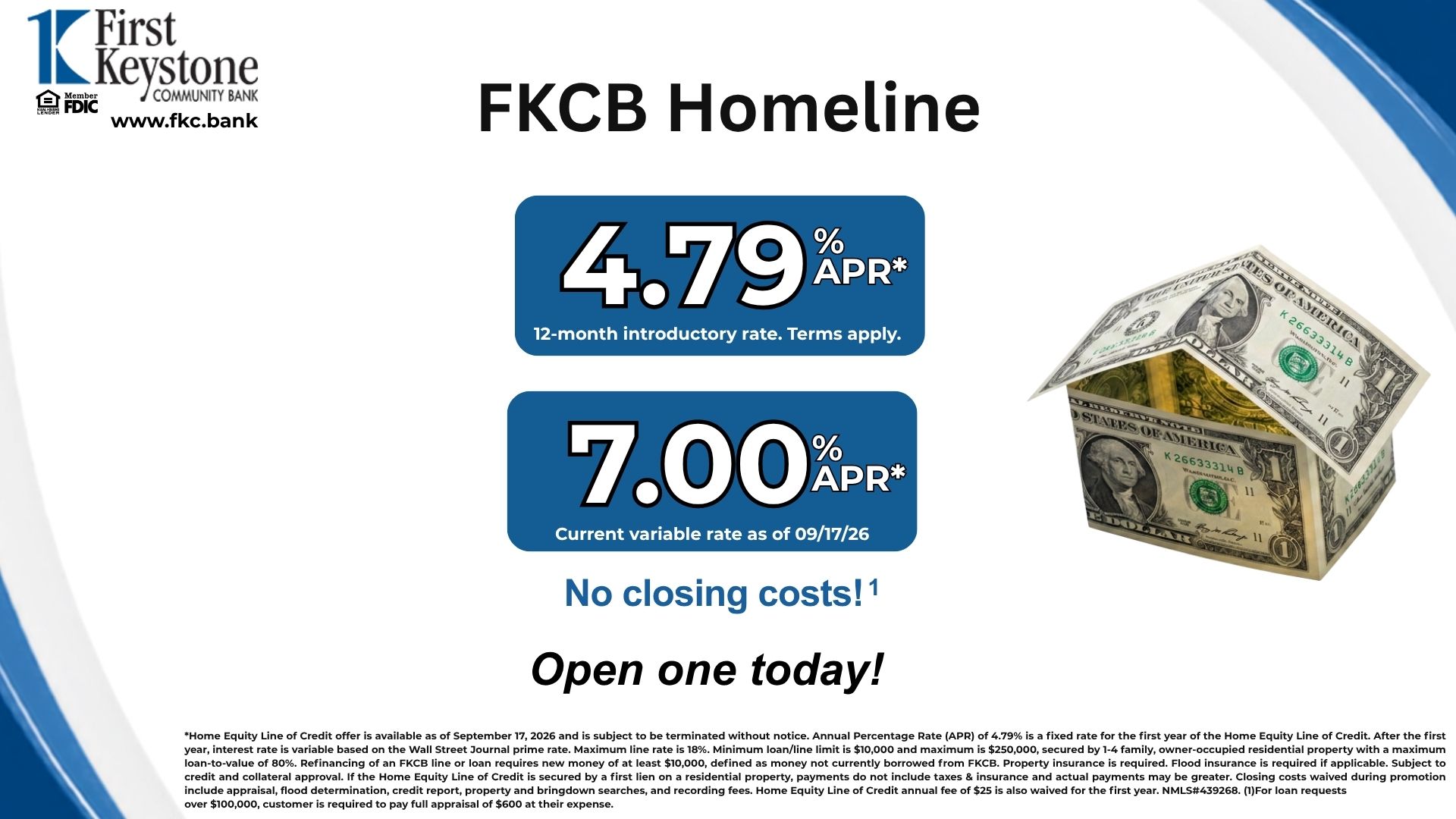 FKCB HELOC Promotional Advertisement
